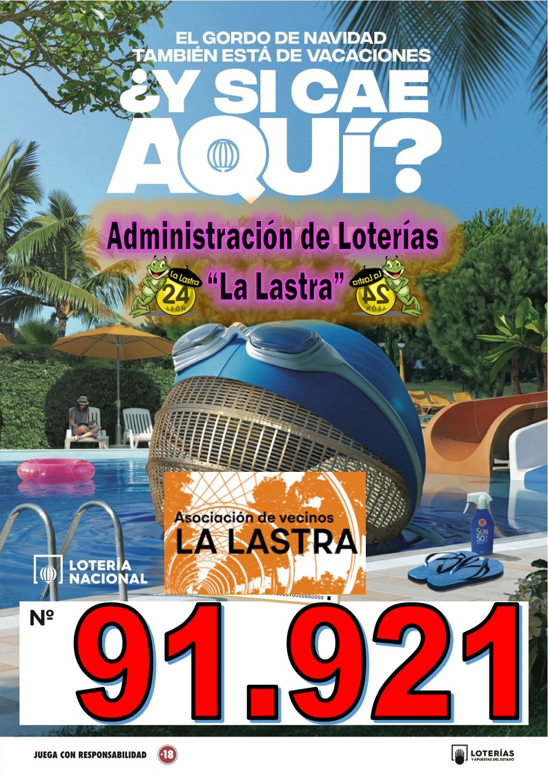 Numero Lotería Navidad Barrio La Lastra
